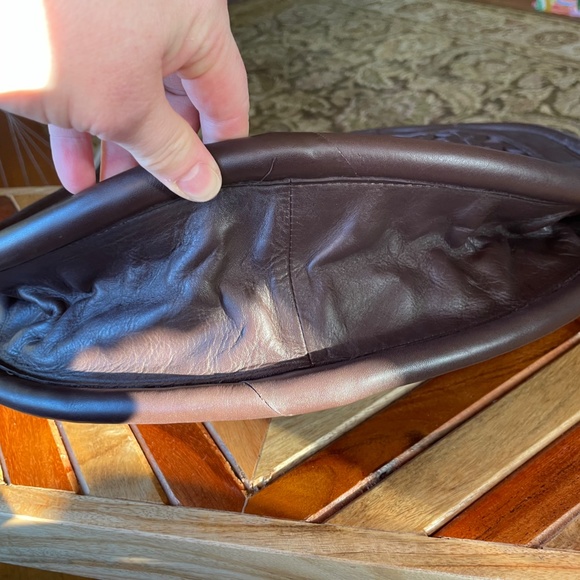 Anthropologie Circle Gusset Tote Chocolate NWT $178 - Picture 9 of 12